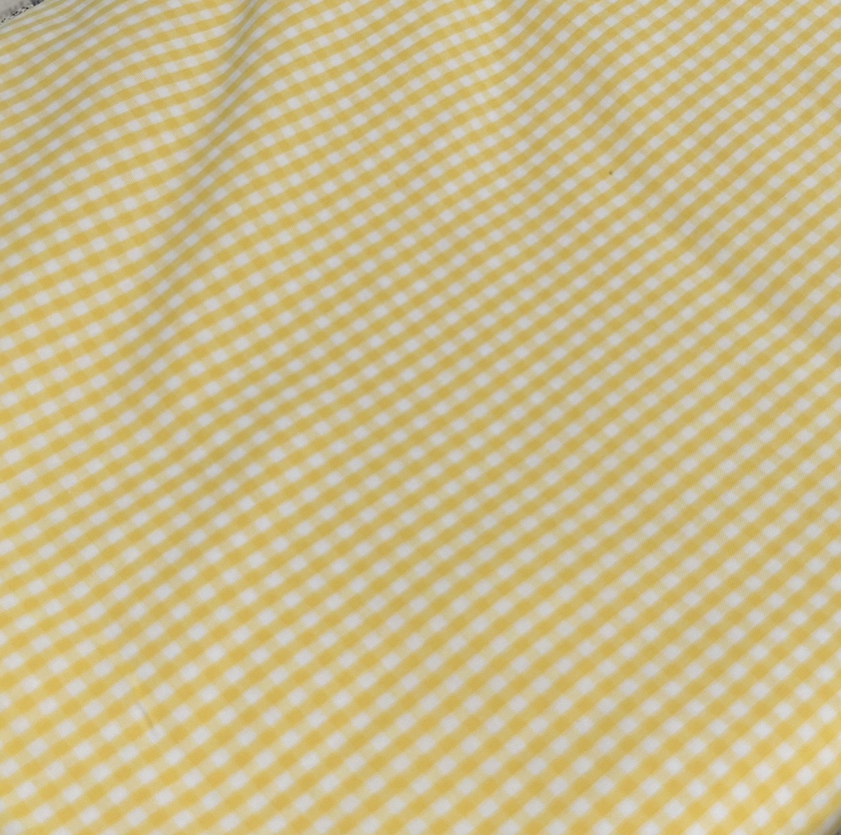 Tricoline 100% algodão Xadrez Amarelo – Feito no Brasil