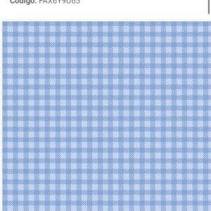 Tricoline 100% algodão Xadrez Azul Claro