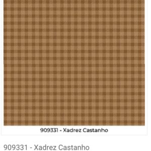 Tricoline 100% algodão Xadrez Castanho