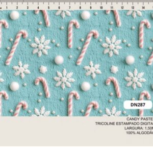 Tricoline 100% algodão Bengalas e Flocos de Neve