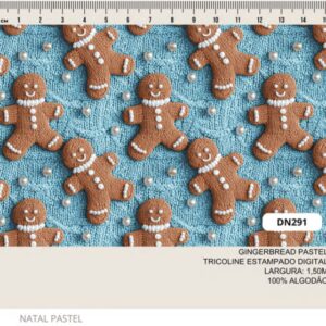 Tricoline 100% algodão Bolachas Natal