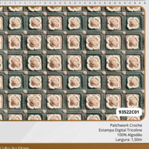 Tricoline 100% algodão Patcwork Croche