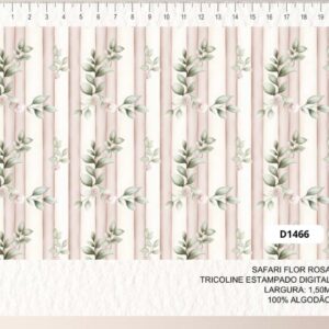 Tricoline 100% algodão Bambu Rosa