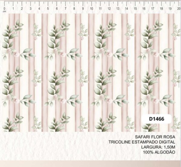 Tricoline 100% algodão Bambu Rosa