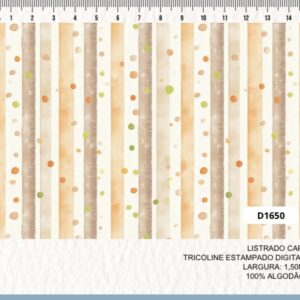 Tricoline 100% algodão Listrado
