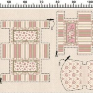 Tricoline 100% algodão Kit de Necessaires Flores
