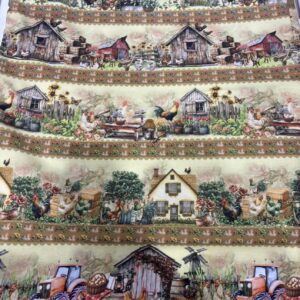 Tricoline 100% algodão Faixa Fazenda