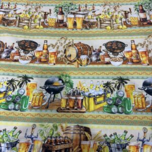 Tricoline 100% algodão Faixa Churrasco