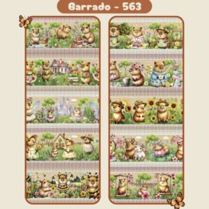 Tricoline 100% algodão Faixa Capivara