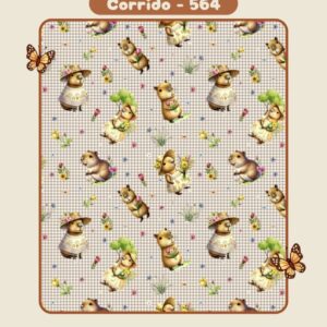 Tricoline 100% algodão Capivaras