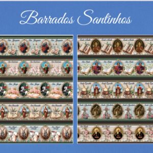 Tricoline 100% algodão Faixa Santinhos