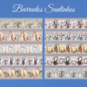 Tricoline 100% algodão Faixa Santinhos