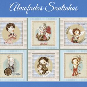 Tricoline 100% algodão Almofadas Santinhos