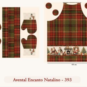 Tricoline 100% algodão Avental Natal 1 unidade