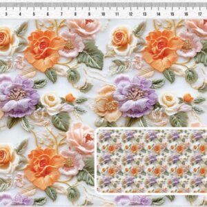 Tricoline 100% algodão Flores