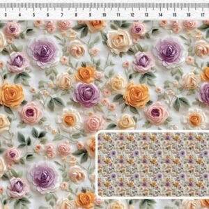 Tricoline 100% algodão Floral