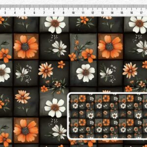 Tricoline 100% algodão Flor Xadrex