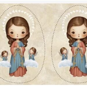 Tricoline 100% algodão Naninha Nossa Senhora Desatadora dos Nós