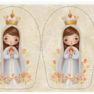 Tricoline 100% algodão Naninha Nossa Senhora de Fátima