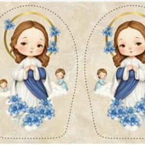 Tricoline 100% algodão Naninha Nossa Senhora Imaculada Conceição