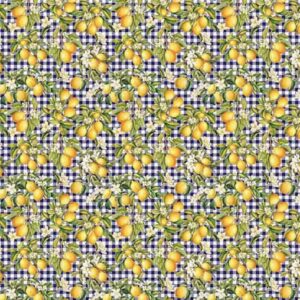 Tricoline 100% algodão Limão Xadrez