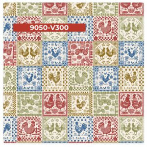 Tricoline 100% algodão Galos