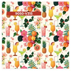 Tricoline 100% algodão Frutas e Drinks