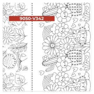 Tricoline 100% algodão Faixa Para Colorir