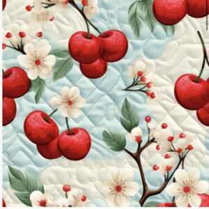 Tricoline 100% algodão Cerejas