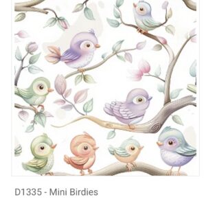 Tricoline 100% algodão Passarinhos