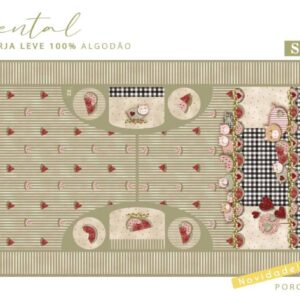 Sarja 100% algodão Avental Porquinhos