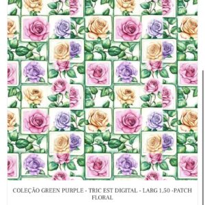 Tricoline 100% algodão Florzinhas