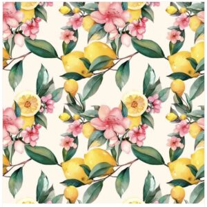 Tricoline 100% algodão Limões