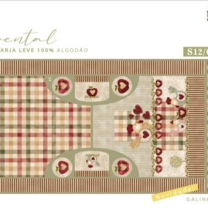 Sarja 100% algodão Avental Galinhas