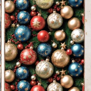 Tricoline 100% algodão Bolas Natal