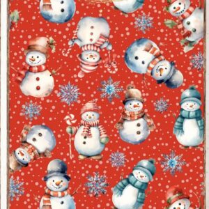 Tricoline 100% algodão Boneco de Neve