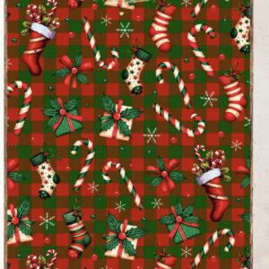 Tricoline 100% algodão Bengala e Meias Natal