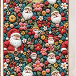 Tricoline 100% algodão Papai Noel