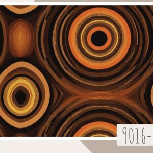 Tricoline 100% algodão Geométrico Laranja/Marrom