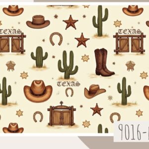 Tricoline 100% algodão Country Texas