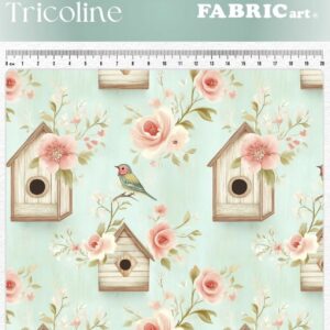 Tricoline 100% algodão Casa Passarinho
