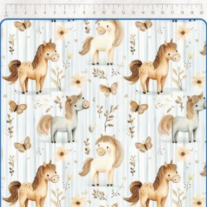 Tricoline 100% algodão Cavalos