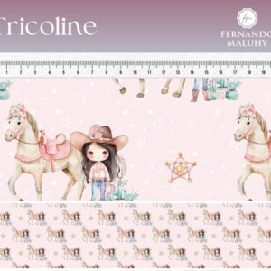 Tricoline 100% algodão Boiadeira