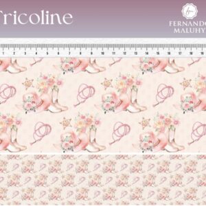 Tricoline 100% algodão Boiadeira Botas