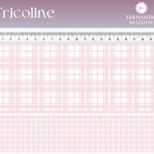 Tricoline 100% algodão Xadrez Rosa