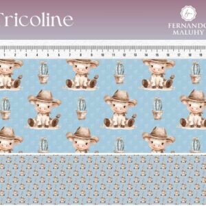 Tricoline 100% algodão Vaquinha