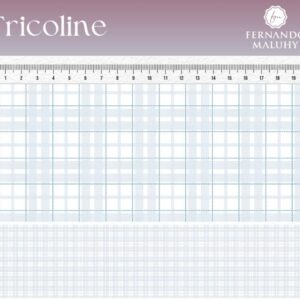 Tricoline 100% algodão Xadrez Azul