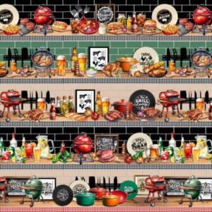 Tricoline 100% algodão Faixa Churrasco