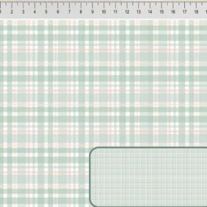 Tricoline 100% algodão Xadrez Candy Reto Verde