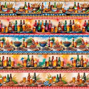 Tricoline 100% algodão Faixa Churrasco